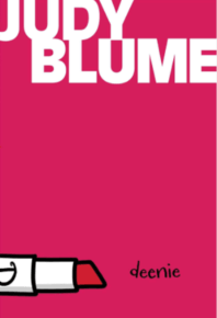Cover of Deenie by Judy Blume, lipstick on red background